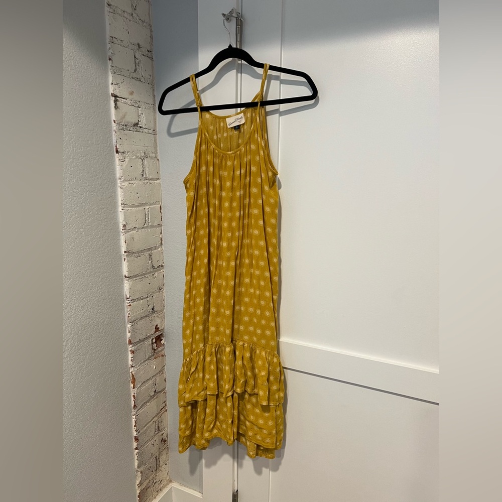 Women’s Universal Thread ruffle midi rayon spaghetti strap dress, size M